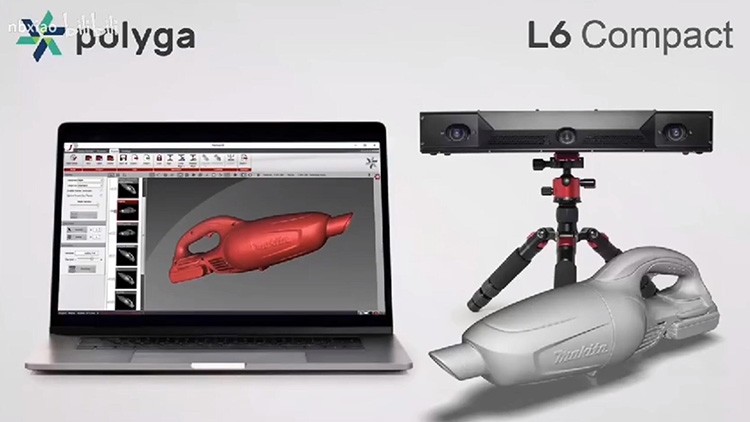 POLYGA L6三維掃描儀，即插即用系統，可在不到一秒的時間內捕獲高分辨率 3D 掃描 精度低于千分之一英寸