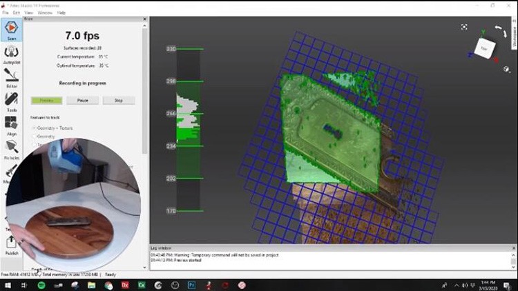 ARTEC 高精度手持式3D掃描儀SPACE SPIDER彩色三維掃描演示